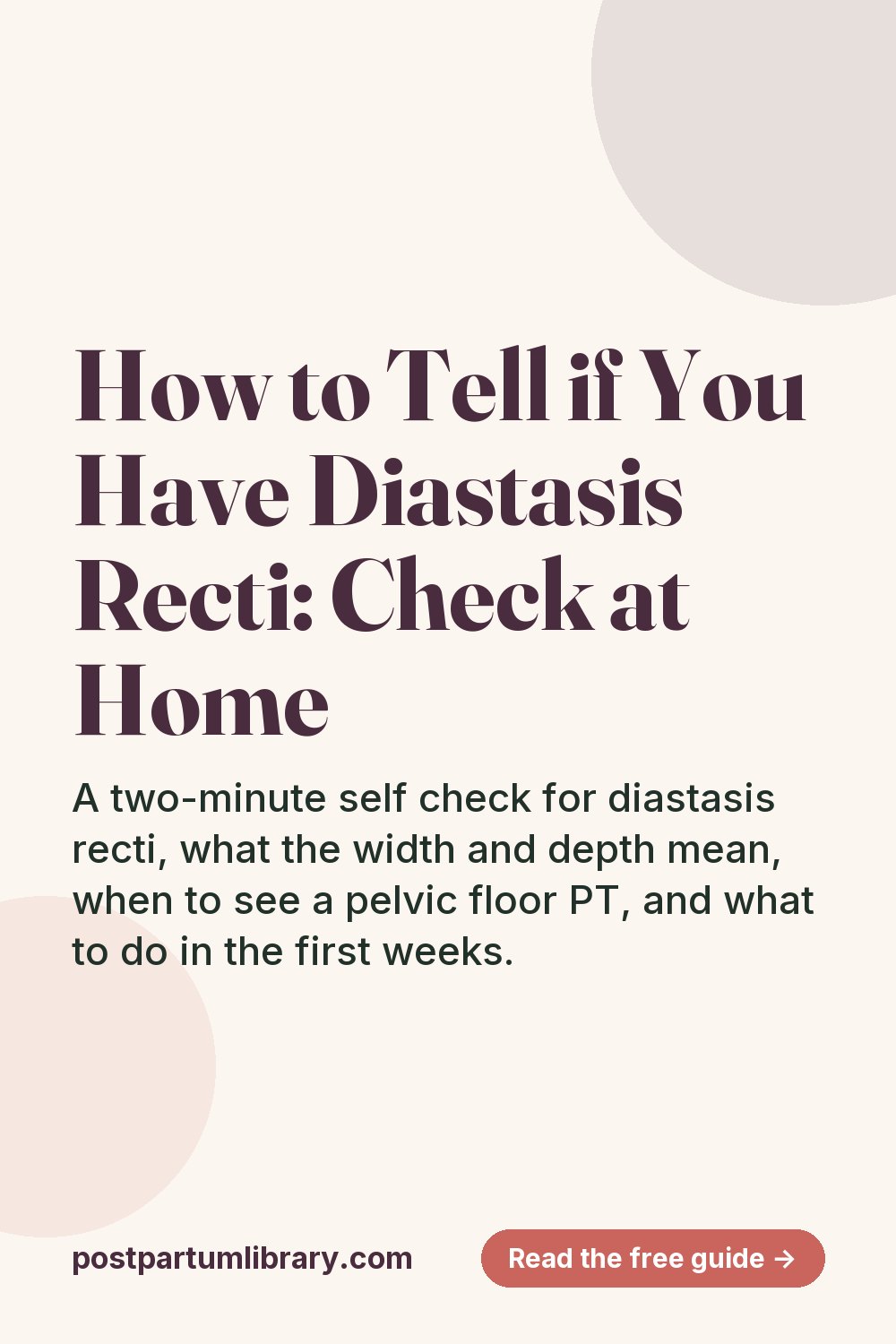 How to Tell if You Have Diastasis Recti: Check at Home (pin)