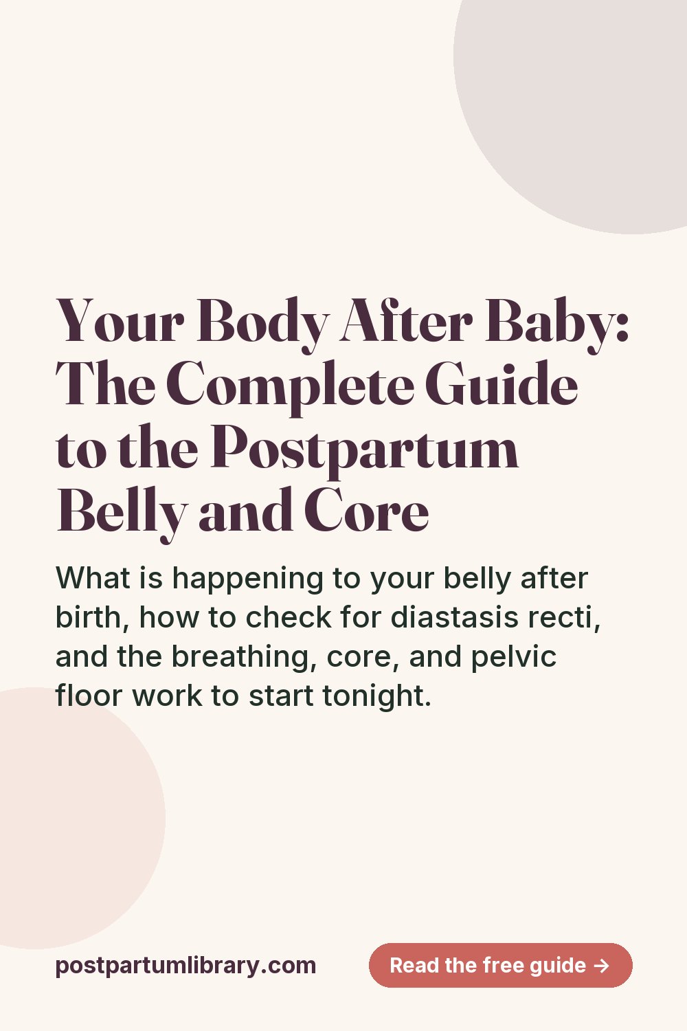 Your Body After Baby: The Complete Guide to the Postpartum Belly and Core (pin)